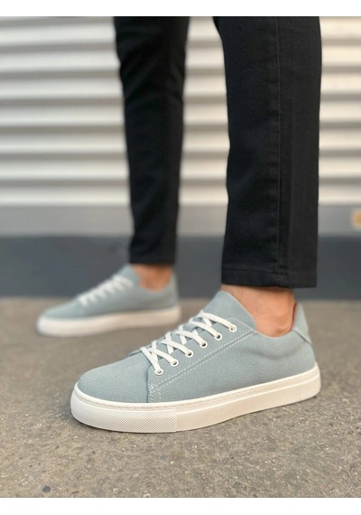 Mevese Austin Bağcıklı Cilt Erkek Günlük Sneaker Ayakkabı - Mavi