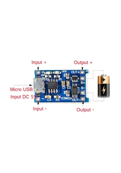 Mikro Usb Şarj Devresi 10 Adet ( Tp4056 )