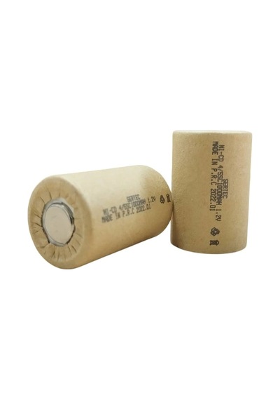 Sertec 1.2v Ni-cd 4/5 Sc 1000 Mah Kağıt Şarjlı Pil 3c Başsız/flat Head Evimdeyokyok