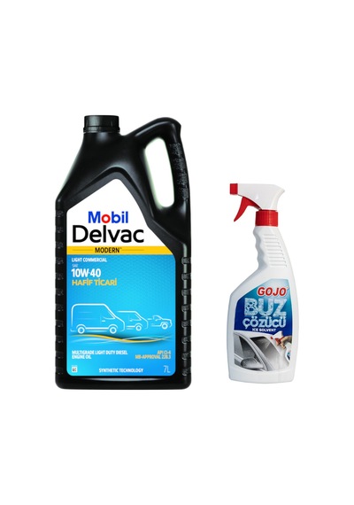 Mobil Delvac Modern LC 10W40 Hafif Ticari Motor Yağı 7 L + Gojo Buz Çözücü