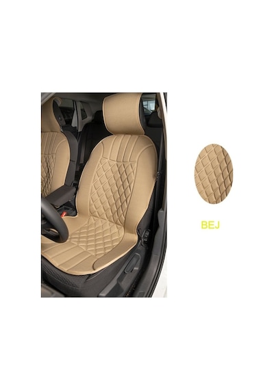 Volkswagen Polo Basicline Uyumlu Koltuk Minderi Ön 2'li Set Elegance Bej