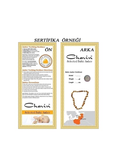 Chavin Kehribar Kolye Kız Erkek Çocuk Bebek Diş Kolyesi Ed48 Kırmızı - Kahverengi