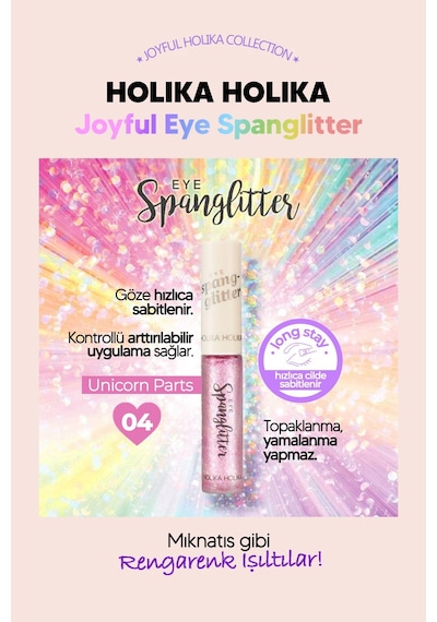 Holika Holika Jel Glitter Yoğun Işıltılı Göz Farı Kore Makyaj Trendi Holika Holika Eye Spanglitter Pembe