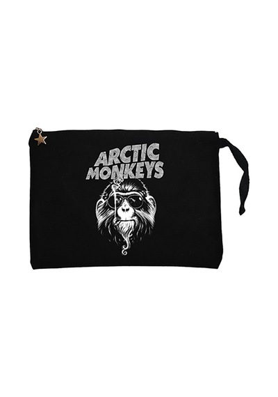 Arctic Monkeys Monkey Siyah Clutch Astarlı Cüzdan / El Çantası Siyah