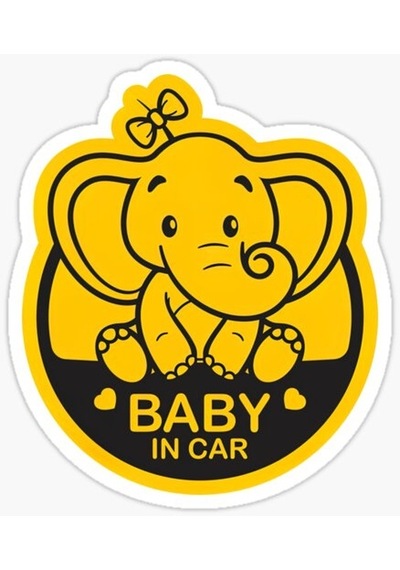 Arabada bebek var Baby in Car Sticker Yapıştırma 19CM md1