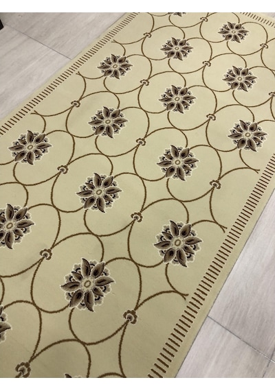 Saray Halı Tifanny 10545 R 100X200 Kahve Krem Yolluk 2 Metre !