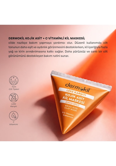 Dermokil Leke Karşıtı Kojik Asit Kil Maskesi 9 Ml