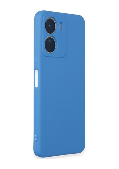 Vivo Y16 Uyumlu Kılıf First Silikon - Mavi