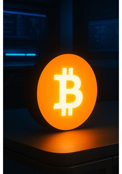 Bitcoin Tasarımlı Dekoratif Gece Lambası Çok Renkli