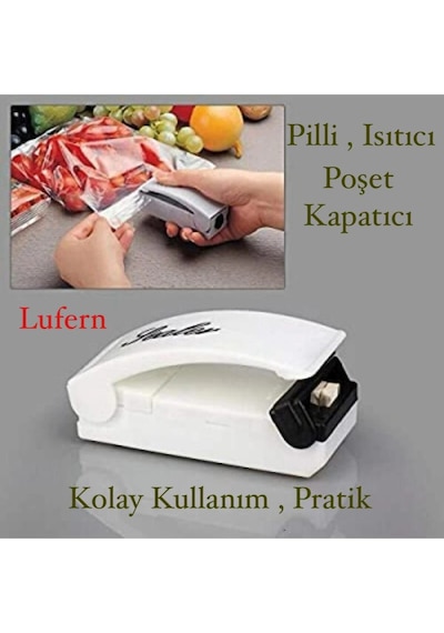 Çok Fonksiyonlu Pilli Poşet Kapatıcı Isıtıcılı Poşet Kapatma Makinesi Pratik Mutfak Gereci Çok Renkli