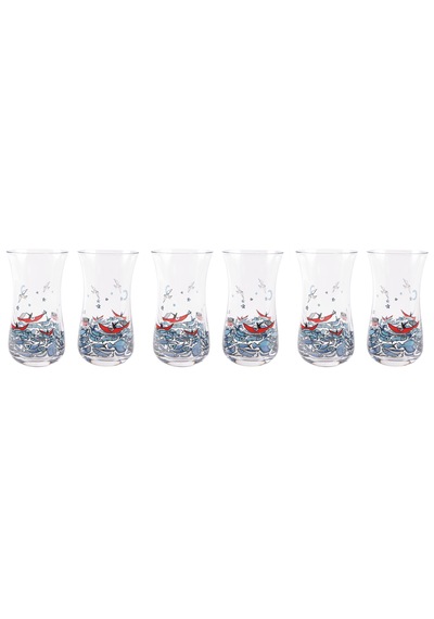 Anason İşleri Balık Masalı Rakı Bardağı İnce Belli 6'lı Set