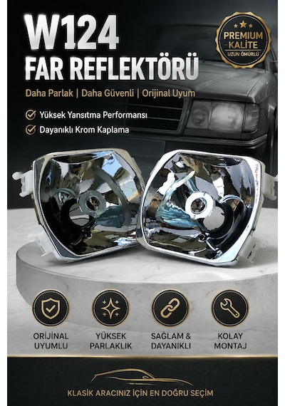 W124 Far Reflektör Sağ-sol