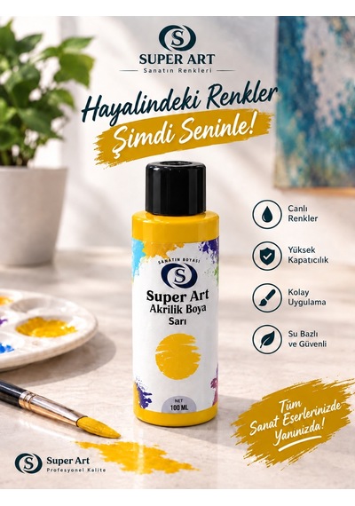 Superart Akrilik Boya Sarı Sarı