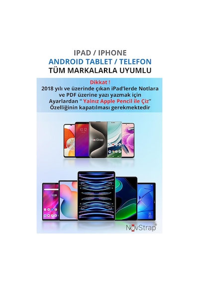 Novstrap Honor Pad 9/8/x8 Lite/x9/x8a/magic Pad 2 İle Uyumlu Dijital Ekranlı Dokunmatik Tablet Kalemi Stylus