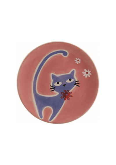 Pasabahce Playful Cat Seramik Yemek Tabağı - 1 Adet Çok Renkli