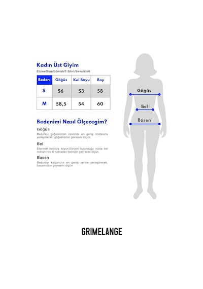 Grimelange Nanna  Kadın Oversize Fit Bol Kalıp Yuvarlak Yaka Recycle Triko Grimelanj Kazak
