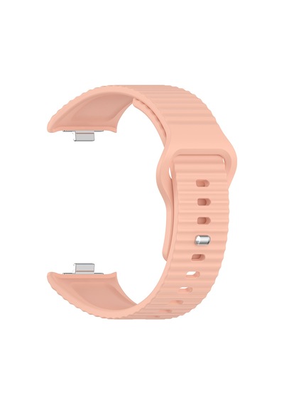 Redmi Watch 6 Silikon Kordon Tırtıklı Suya Dayanıklı Tasarım Pembe