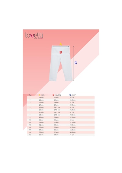 Lovetti Açık Sarı Kız Çocuk Düz Basıc Diz Altı Kapri 5381S016 Açık Sarı