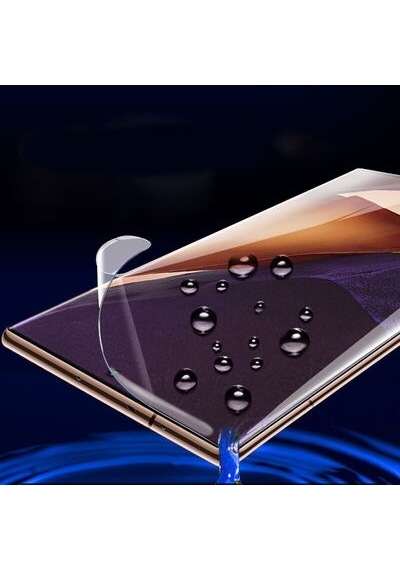 Samsung Galaxy Note 20 Ultra İle Uyumlu Şeffaf Esnek Kavisli Ekranı Tam Kaplayan Pet Ekran Koruyucu
