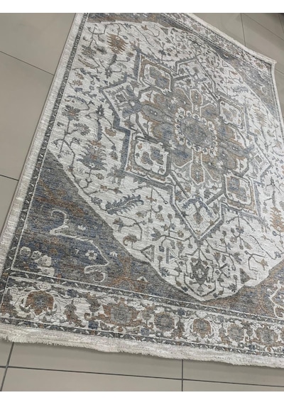 Merinos Halı Valeria 91047 110 Serisi Salon Oturma Yatak Odası Halısı Gri - Krem
