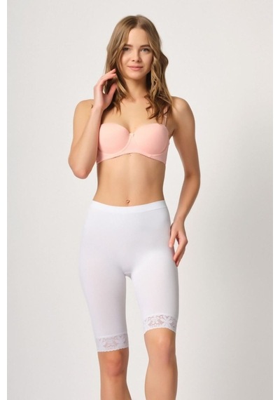 Emay Dikişsiz Soft Kadın Paçalı Dantelli Boxer 3004
