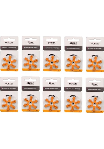 Oticon 13 Numara 1.45V İşitme Cihazı Pili 6 x 10'lu