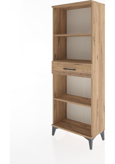 Arges Dolap 3 Raflı Tek Çekmeceli 60x30x163 Çam-çam Çam