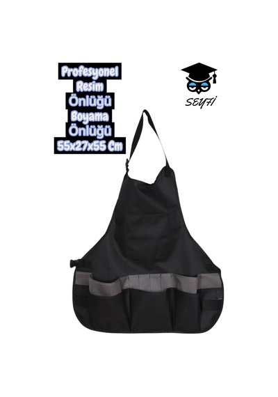 Profesyonel Resim Önlüğü Boyama Önlüğü 55x27x55 Cm Hobi Önlüğü çok