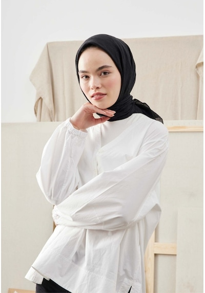 Bambu Kraş Eşarp Tesettür Giyim, Hafif, Rahat, Şık, Yüksek Kalite, Hijab, Scarf, Shawl Siyah