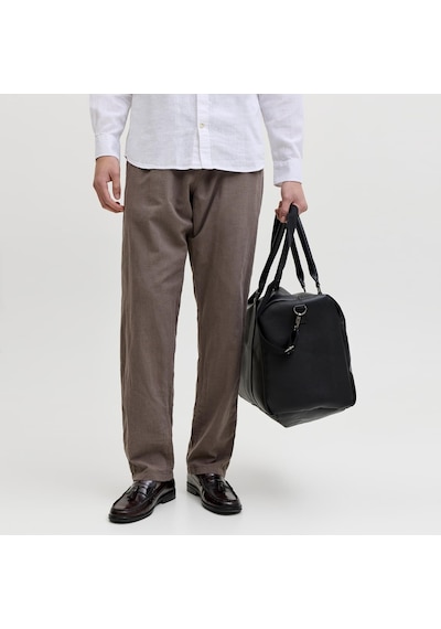 Jack & Jones Erkek Keten Karisimli Jogger Pantolon - Kane - 12248606 Çok Renkli