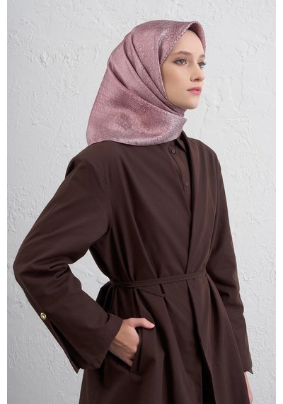 Armine Klasik Desen Twill İpek Eşarp -2025/2026 -94372d Gülkurusu-14
