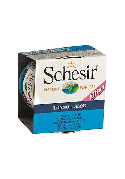 Schesir Kitten Ton Balıklı Aloe Veralı Konserve Yavru Kedi Maması 85 G