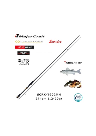 Major Craft Crostage Survive Scrx-t902mh Tubular 2.74mt 1.2-20gr 2p Lrf+microjig Kamış