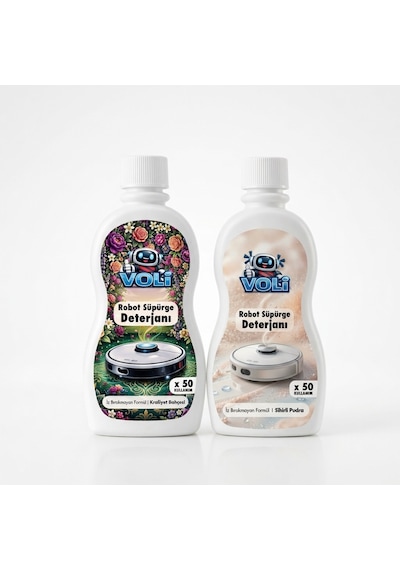 Sihirli Pudra Kokusu Ve Kraliyet Bahçesi Çiçek Kokulu 2'li Avantaj Paket Robot Süpürge Deterjanı 2x500 Ml 2'li Set
