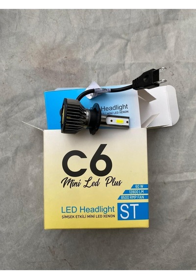 H7 Led Xenon Şimşek Etkili C6 Mini Led Plus