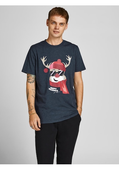 Jack & Jones Jack Jones Erkek T-shırt 12198770-navy Lacivert