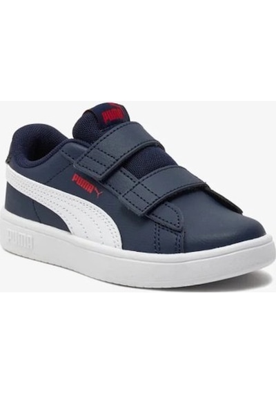 Puma 39425301 Rıckıe Classıc V Ps Navy Whıte Red Çocuk Sneaker Lacivert