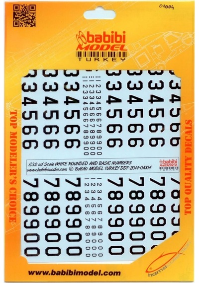 Babibi Ddt01004 1/32 Ölçek, Türk Hava Kuvvetleri Rakam Seti, Dekal Çıkartma