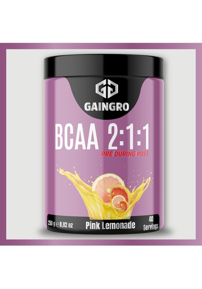 Bcaa 2:1:1 Pink Lemonade - 250g - 40 Servis Hızlı Recovery & Kas Koruyucu Amino Asit Limon