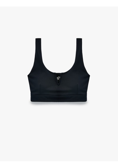 Koton Slim Fit V Yaka Kolsuz Kaplı Sporcu Sütyeni Lacivert 6sak30270nk