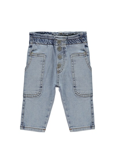 Civil Baby Kız Bebek Kot Pantolon 6-18 Ay Açık Mavi (516129470)-6-9 Ay Açık Mavi