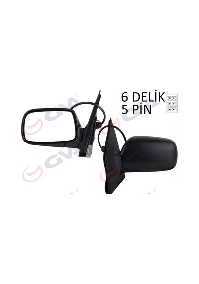 Dış Dikiz Aynası Sol Yaris 99 Elektrikli Konveks 3 Fiş Vm-261el