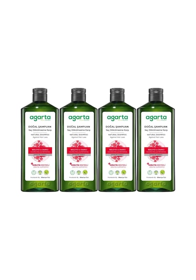 Agarta Doğal Şampuan 400 Ml Saç Dökülmesine Karşı Çözüm 4 Lü Set Dökülen