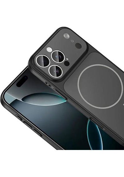 İphone 15 Pro Max Uyumlu Ag Glass Koruyucu Kılıf İphone 17 Pro Max Görünümlü Siyah