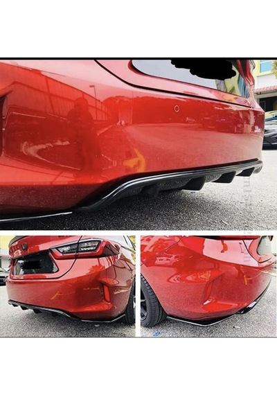 Honda City 2020+ Uyumlu İthal Pianoblack Siyah Difüzör + Flap Set