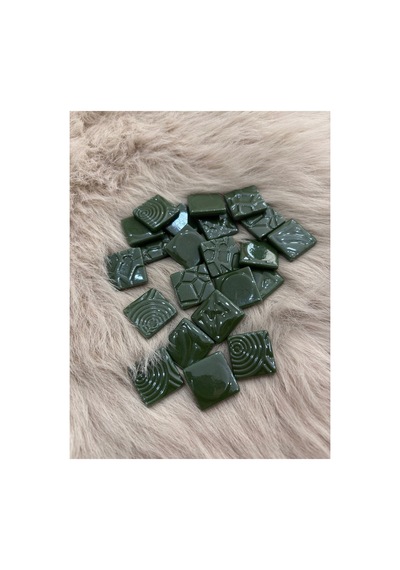Sanatsal Dokulu Mozaik Dc-06 25x25mm Yeşil 500gr