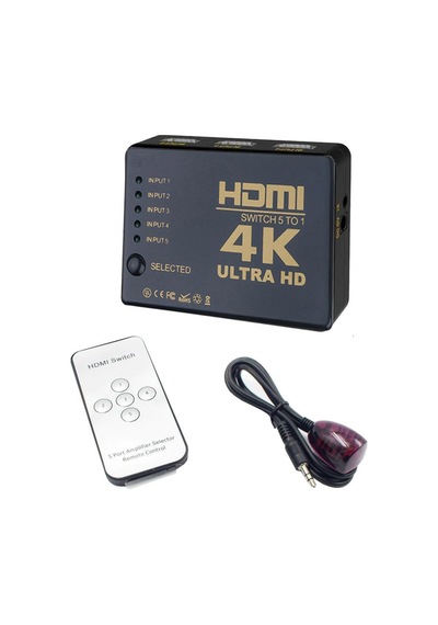 4K HDMI switch kumandalı 1.4b 1080P 5 giriş 1 çıkış ultra hd switch