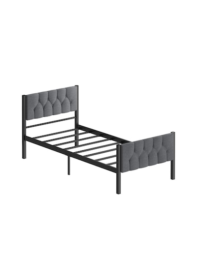 Karyola, Stil Metal Karyola, 90x200 Cm, Kapitone İşlemeli Karyol 90 x 200 CM