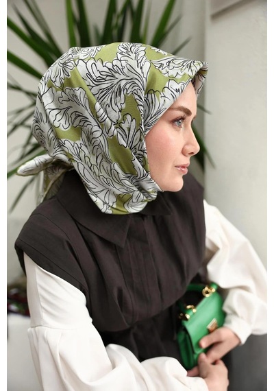 Silk Home Twill İpek Eşarp - 11468-08 Yeşil
