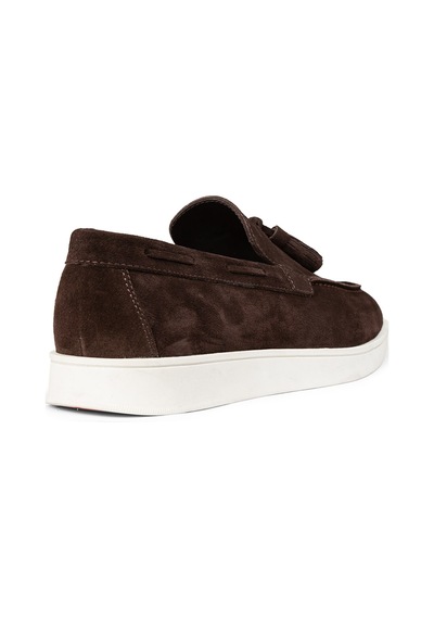 Deery Erkek Hakiki Süet Kahverengi Loafer Ayakkabı - 01994mkhvc02 Kahverengi